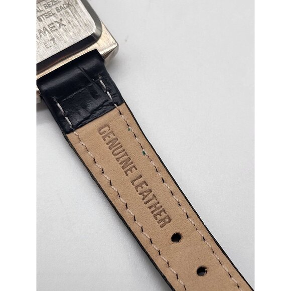 Carriage by Timex Silver Tone Rectangle Case Women's Watch Black Leather Band - Picture 7 of 10